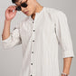 Men's Trendy Long Sleeve Striped Shirt(OFF-WHITE)