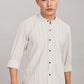 Men's Trendy Long Sleeve Striped Shirt(OFF-WHITE)
