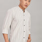Men's Trendy Long Sleeve Striped Shirt(OFF-WHITE)