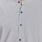 Men's Casual Mandarin Collar Shirt(Grey) – Premium Cotton Blend