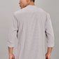 Men's Casual Mandarin Collar Shirt(Smoky Rose) – Premium Cotton Blend