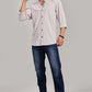 Men's Casual Mandarin Collar Shirt(Smoky Rose) – Premium Cotton Blend