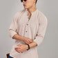Men's Casual Mandarin Collar Shirt(ORANGE) – Premium Cotton Blend