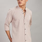 Men's Casual Mandarin Collar Shirt(ORANGE) – Premium Cotton Blend
