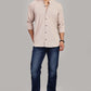 Men's Casual Mandarin Collar Shirt(ORANGE) – Premium Cotton Blend
