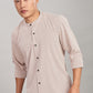 Men's Casual Mandarin Collar Shirt(ORANGE) – Premium Cotton Blend