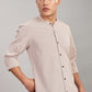 Men's Casual Mandarin Collar Shirt(ORANGE) – Premium Cotton Blend