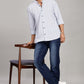 Men's Trendy Long Sleeve Striped Shirt(SKY)