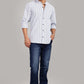 Men's Trendy Long Sleeve Striped Shirt(SKY)