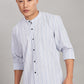 Men's Trendy Long Sleeve Striped Shirt(SKY)