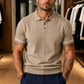 Fabripple Men's Maroon Textured Knitted Polo T-Shirt
