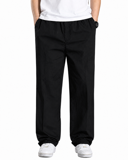 Fabripple Men's Black Casual Trousers