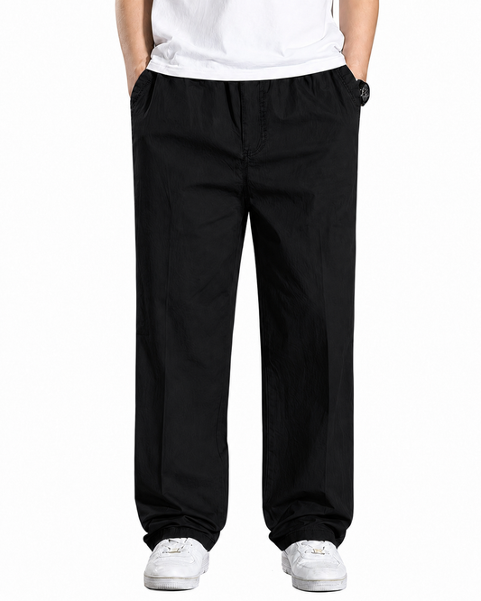 Fabripple Men's Black Casual Trousers