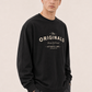 Men's Black Printed Oversized Full Sleeve T-Shirt