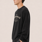 Men's Black Printed Oversized Full Sleeve T-Shirt