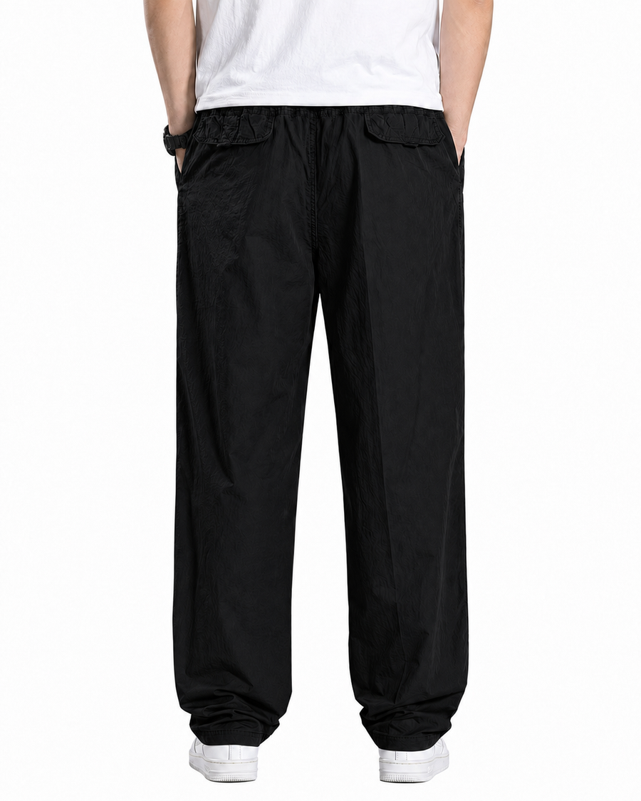 Fabripple Men's Black Casual Trousers