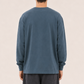 Men's Blue Printed Oversized Full Sleeve T-Shirt