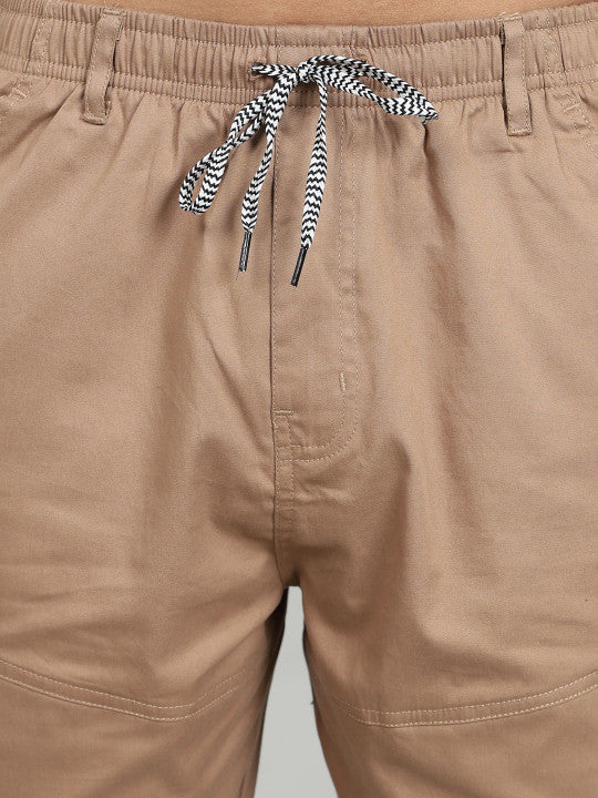 Men’s Khaki Utility Capri Shorts – Relaxed Fit Casual Below Knee Shorts