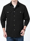 Men’s Cargo Jacket Shirt | 100% Cotton | 2 Pocket Utility Overshirt | Casual & Outdoor Wear | Breathable & Lightweight Fabric