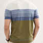 Men's Green Color Block Knitted T-Shirt