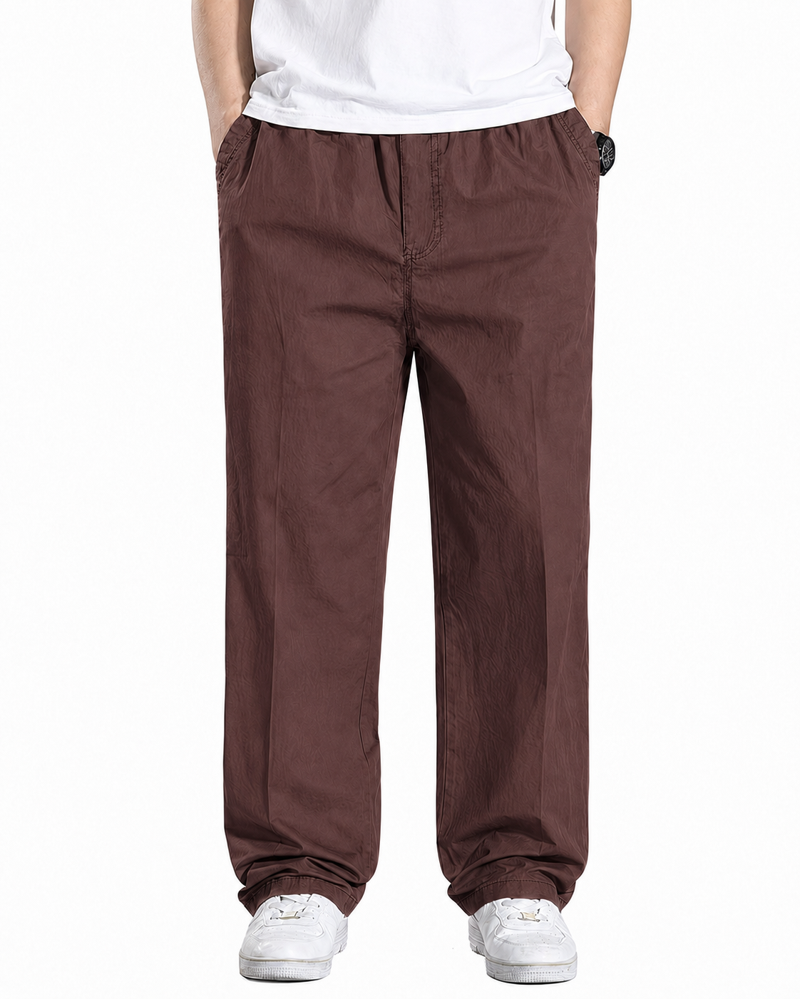 Fabripple Men's Black Casual Trousers