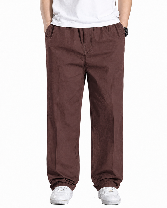 Fabripple Men's Coffee Casual Trousers