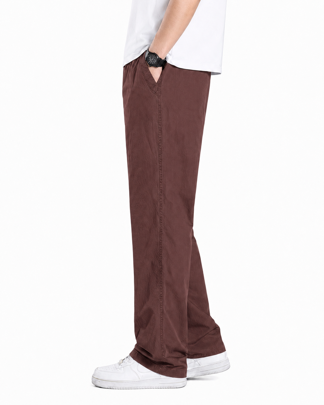 Fabripple Men's Coffee Casual Trousers