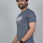 Men’s Grey Los Angeles Printed Textured T-Shirt