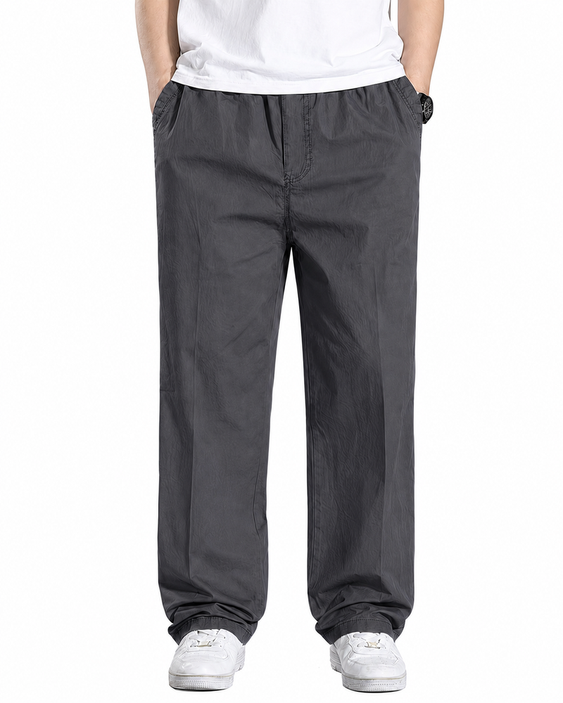 Fabripple Men's Black Casual Trousers