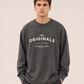 Men's Khaki Printed Oversized Full Sleeve T-Shirt