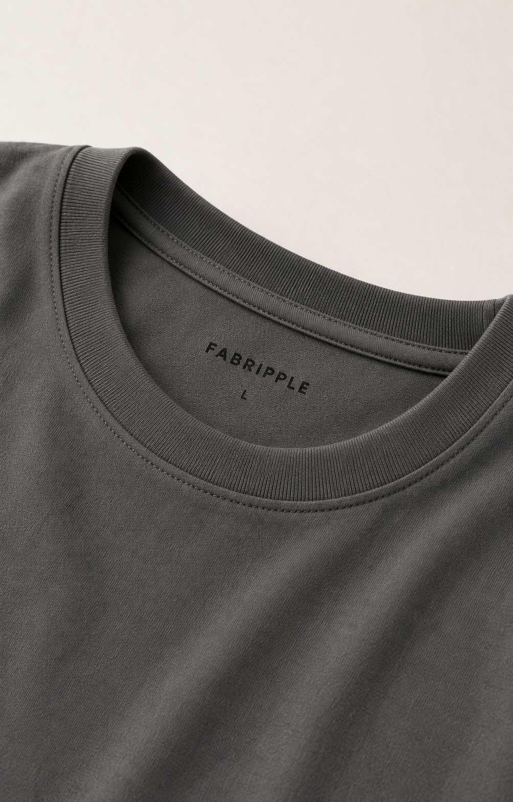 Men's Dark Grey Printed Oversized Full Sleeve T-Shirt