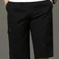 Men’s Black Utility Capri Shorts – Relaxed Fit Casual Below Knee Shorts