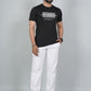 Men’s White Los Angeles Printed Textured T-Shirt
