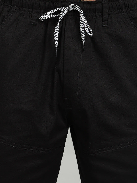 Black Utility Capri Shorts – Relaxed Fit Casual Below Knee Shorts