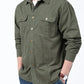 Men’s Cargo Jacket Shirt | 100% Cotton | 2 Pocket Utility Overshirt | Casual & Outdoor Wear | Breathable & Lightweight Fabric