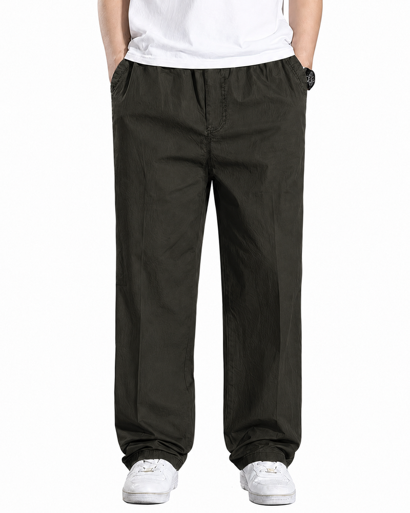 Fabripple Men's Black Casual Trousers