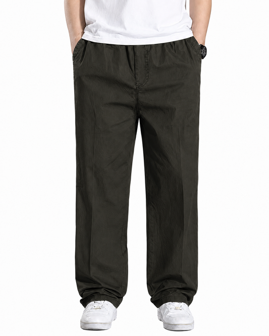Fabripple Men's Olive Green Casual Trousers
