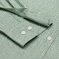 Men’s Green & White Vertical Striped Full Sleeve Casual Shirt