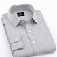 Men’s Grey & White Vertical Striped Full Sleeve Casual Shirt