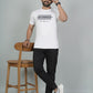 Men’s White Los Angeles Printed Textured T-Shirt
