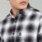 Men’s Black & White Checked Casual Shirt – Premium Plaid Full Sleeve Shirt