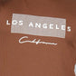 Men’s Brown Los Angeles Printed Textured T-Shirt