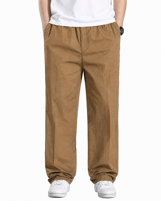 Fabripple Men's Khaki Casual Trousers