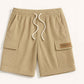 Men’s Beige Corduroy Cargo Shorts – Premium Relaxed Fit Casual Shorts