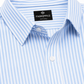 Men’s Light Blue & White Vertical Striped Full Sleeve Casual Shirt