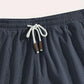 Men’s Blue Textured Casual Shorts – Relaxed Fit Summer Shorts