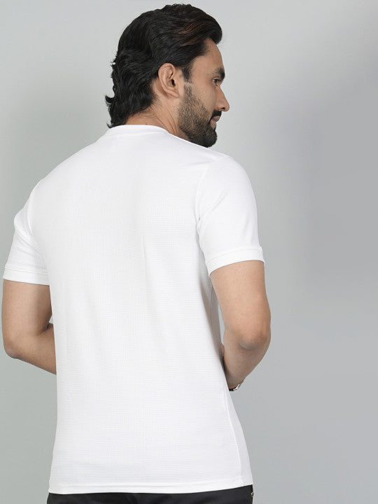 Men’s White Los Angeles Printed Textured T-Shirt