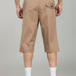 Men’s Khaki Utility Capri Shorts – Relaxed Fit Casual Below Knee Shorts