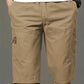 Men’s Khaki Utility Capri Shorts – Relaxed Fit Casual Below Knee Shorts