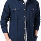 Men’s Cargo Jacket Shirt | 100% Cotton | 2 Pocket Utility Overshirt | Casual & Outdoor Wear | Breathable & Lightweight Fabric